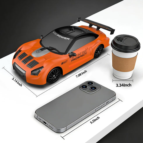 2.4GHz 1:24 4WD 15KM/H 2Pcs Remote Control Car RC Drift Car Scale High Speed Model Vehicle with LED Lights Drifting