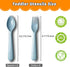 Kids Spoons and Forks Toddler Utensils Plastics Reusable Silverware Baby Cutlery Set Feeding Dinnerware Utensils BPA Free Microwave Dishwasher and Freezer Safe by Muulaii