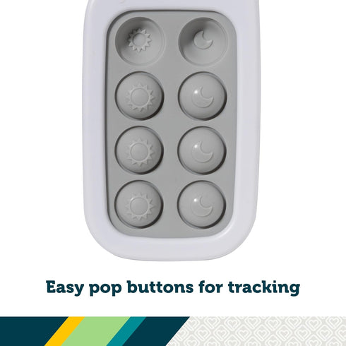 1st 2-Pack, Safety Medicine Reminder, Day & Night Dose Tracker for Baby and Family Care, Grey