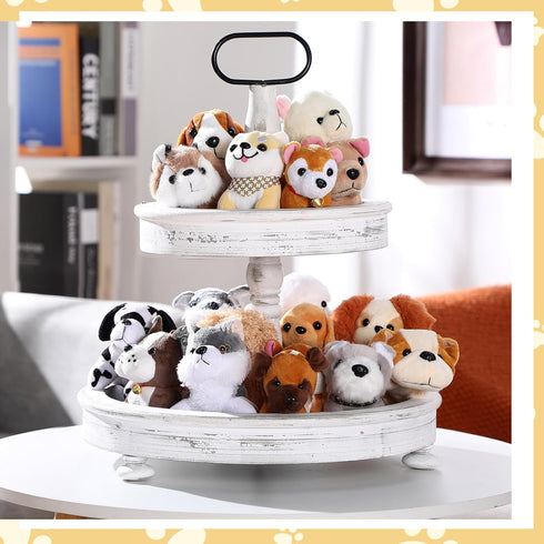 Aoriher 18 Pcs Mini Plush Dog Bulk - Cute Assorted Soft Plush Dog Puppy Toys, Small Stuffed Dogs for Party Favor