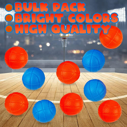 ArtCreativity Mini Replacement Basketballs - Set of 24 Plastic Basketball Toys for Desktop Basketball Arcade Game