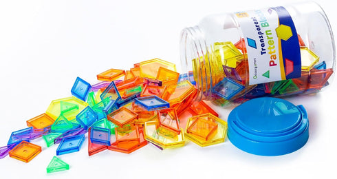 140 Pcs Translucent Pattern Blocks, Educational Light Table Manipulatives for Fun Geometric Shapes