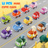 Mini Car Toys for 1 Year Old Boy, 12 Sets Pull-Back Trucks with Playmat, Gifts for Toddlers Age 1-2