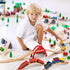 6 (6 Pieces Ascending Wood Train Tracks Wood Train Tracks Expansion Compatible with Most Train Tracks Wood Train Track