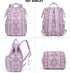 Xunteny Backpack Backpack Boho Diaper Bag for Mom Dad, Multifunctional Bohemia Baby Nappy with Stroller Straps