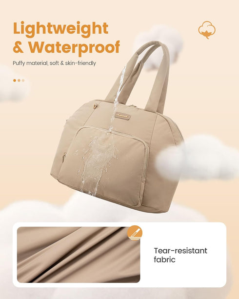LOVEVOOK Diaper Bag Tote Puffer Baby Diaper Bag, Large Capacity Travel Diaper Tote with Changing Pad, Hospital Gym Bag