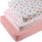 Onacosht Pack n Play Sheets 3 Pack Fitted for Baby Girl, Stretchy