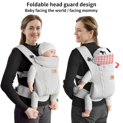 New Upgrade Ergonomic Baby Carrier Newborn Toddler Wrap Carrier,Hands Free Baby Sitting Sling,Breathable,Perfect