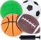 LovesTown 4PCS Sports Balls with Pump, Football, Soccer Ball, Basketball, Playground Ball for Toddlers Indoor & Outdoor