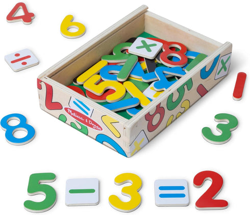Melissa & Doug 37 Wooden Number Magnets in Box