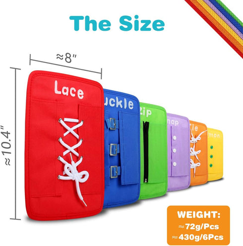 2-8 YHZAN Learn to Tie Your Shoes Dressing Board Montessori Mobile Sensory Board Travel Therapist Life Skills