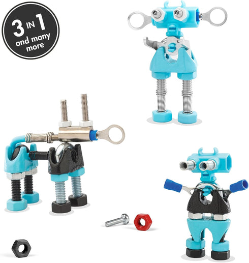 CareBit Build Your Own Robot Toy Construction Set - Educational STEM Activities Learning Kit for Ages 6+