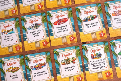 Longboard Card Game for 2 to 4 Players, Build Surfboards on The Beach by Reiner Knizia - 25th Century Games