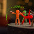 Boxgear 10 Pcs Mini Man Magnetic Toy - Translucent Novelty Rubber Magnet Men for Kids Travel Toys