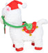 10.5 inches Cuddle Barn - Navidad Nico | Animated Christmas Walking Musical Plush Llama Toy Plays Feliz Navidad