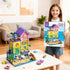 ONIMISC Set 8-12, 1346PCS 8-14 Beach House Building with Light, NO Compatible with Lego Friend House for Girls Age Mini