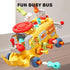 3 4 5 iPlay, iLearn Toddler Busy Bus Toy, Kids Take Apart School Bus W/Tools, Steering Wheel & Gears, Push Go Assemble