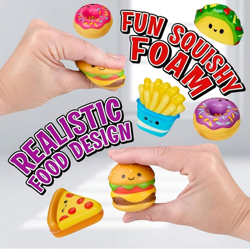Holydeck 24 Pcs Food Slow Squishy Toys Soft Stress Relief Fidgets Toys for Kids Boys Girls Goodie Bag Christmas