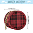 YETTASBIN Buffalo Plaid Portable Pacifier Holder Case with Metal Hook Buckle & Zipper for Diaper Bag and Stroller