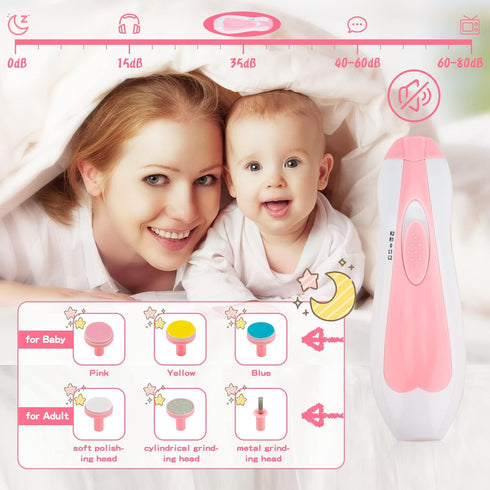 Trimmer, (27 Set Infant Grooming Essentials: Electric Safety Nail Nasal Aspirator, Hair Brush, Comb, Nail Clipper Piece