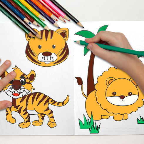 Honoson 24 4-8 Pcs Kids Coloring Books Bulk Animal Coloring Books Safari Jungle Party Favor for Kids Age Mini DIY