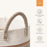 16 14 14 Inches, LA JOLIE MUSE Woven Basket Rope Storage Baskets - Tall Cotton Basket x x Laundry Basket for Blanket