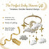 Baby Mobile for Crib - Handmade Modern Boho Baby Mobiles for Bassinet Felt Nursery Mobile Gender Neutral - Gold Moon