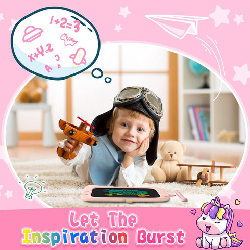 ORSEN 8.5 Inch LCD Doodle Board Tablet for Girls, Unicorn Drawing Pad for Kids 2-7 Years Old