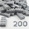 200 Piece Classic Building Bricks, 2x4 Building Blocks STEM Creative Toys, 100% Compatible with Major Brands, MOC DIY