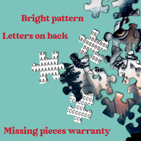 Owl Puzzles for Adults 1000 Pieces, Difficult Bird Challenging Jigsaw Puzzles as Bird Decor