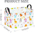 Rectangle ZOO Happy Birthday Party Gift Shelf, Nursery Storage Basket, Laundry Hamper with Handles, Toys Storage Box