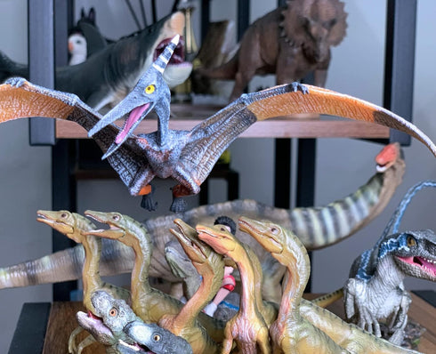 Gemini&Genius Pterodactyl Dinosaur Toys, Flying Dinosaur Figurine, Pteranodon Toys, Pterosaur Model Great Gifts and Cake Toppers or Kid
