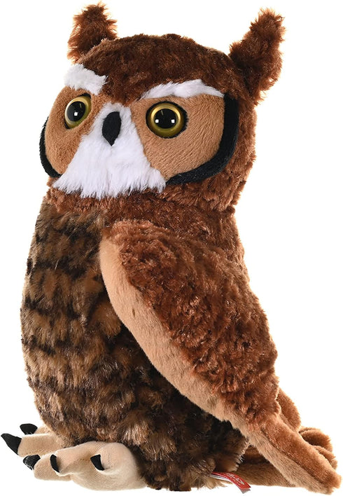 Wild Republic 12" Great Horned Owl Plush - Stuffed Animal Toy, Kids Gifts, Cuddlekins