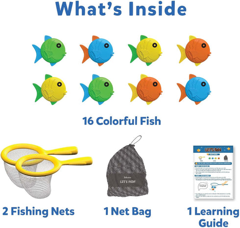 Skillmatics Outdoor & Bath Toys - Let's Fish Fishing Game, Toddler Toys for Learning Colors & Counting, Pool Fun