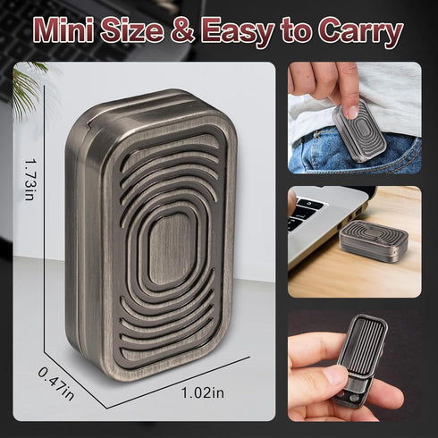 Triple Fidget Slider, Magnetic Metal Fidget Toys Adults Anxiety EDC Cool Gadgets Sensory Toys for Relieve Stress