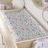 KuphiL10C Summer Girls-16x32 Spring Pastel Flowers Leaves Baby Changing Pad Cover, Unisex Floral Nursery Diaper