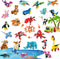 24 Pack Mini Animals Easter Building Block Toy Stocking Stuffers Classroom Prizes
