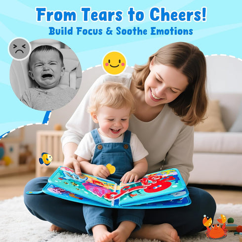 1-3 1 2 3 JoyCat Ocean Busy Book for Toddlers - Travel Toy Activity Book for Year Old Boys Girls, Educational Travel