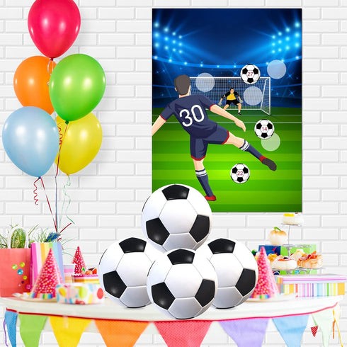 ELECLAND Pin The Soccer Game for Kids - Pin The Soccer on The Goal with Stickers, Football Party Games for Classroom