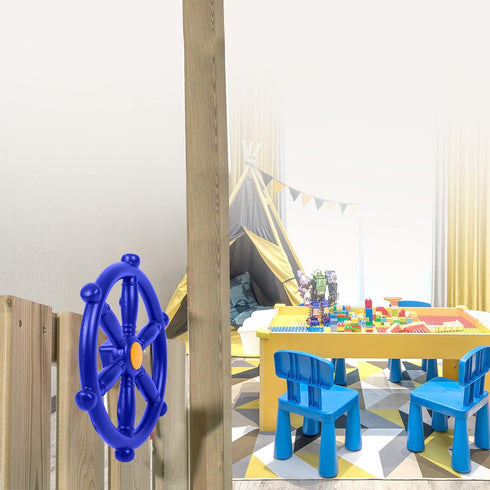 RedSwing Playground Accessories for Kids Outdoor - Swingset Attachments with Pirate Ship Wheel, Telescope, Blue