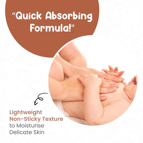 Mother Sparsh 18 100ml Ayurvedic Baby Massage Oil, Herbal extracts and Oils - Lajjalu, tagar, Almond & Avocado Oil