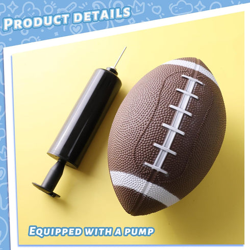 LovesTown 4PCS Sports Balls with Pump, Football, Soccer Ball, Basketball, Playground Ball for Toddlers Indoor & Outdoor