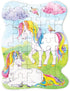 Playhouse Rainbow Unicorns 25-Piece Die-Cut Shaped Mini Puzzle for Girls