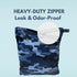 Whole Works 12.6" 14.6" Wet Bag for Gym Clothes Blue Camo - x Waterproof, Smell Proof, Machine Washable Sweat Bags