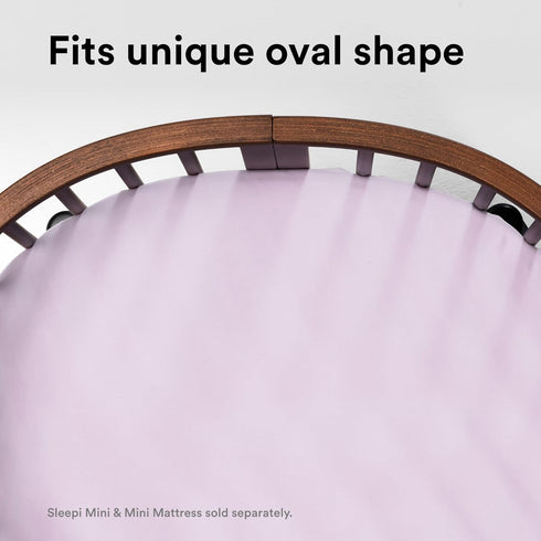 V3, V3 100% Stokke Sleepi Mini Fitted Sheet Lavender - Compatible with Sleepi Mini Mattress - Washable - Fine Cotton