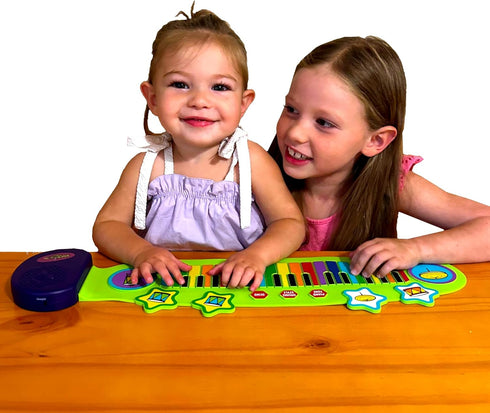 3+ Playset 32 MUKIKIM Jr Piano and Drum Duo - Portable Flexible Piano & Drum Pad Toy for Ages Kids. Educational
