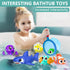 GZHFMUS 1-3,Water No Hole Mold Free Baby Bath Toys for Kids Ages Toys for Babies and Toddlers,Ocean Animal Bath Toys