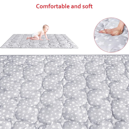 74"x50" 74x50 Inches, Moonsea Baby Play Mat Playpen Mat Thick Ultra Soft Playpen Mat for Playing or Crawling, One-Piece