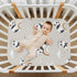 CaTaKu 28"x 52" Pandas Rainbows Clouds Mini Crib Sheets for Girls Boys Baby Mattress Sheets Fitted, Soft Toddler