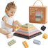 Silicone Blocks Soft Building Blocks, Montessori Educational Toy Soft Baby Blocks for